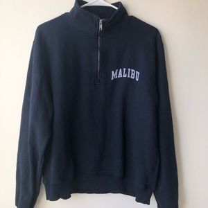 Brandy Melville “Malibu” quarter zip sweatshirt